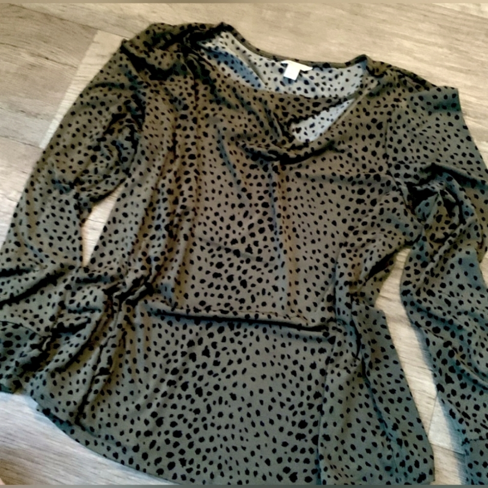 Cato Bleeker Street Animal Print Blouse